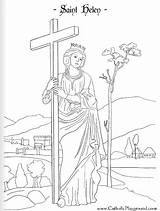 Coloring Saint Helena Saints Helen Sheets Catholic 18th Da August St Colorare Catholicplayground Feast Colouring Disegni Crafts Santi Playground Sunday sketch template