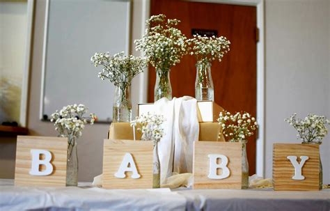 Rustic Neutral Color Baby Shower Decor Diy Gold Wood Baby Shower
