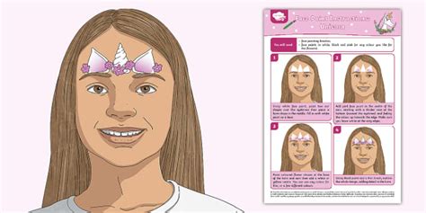 Easy Unicorn Face Paint Step By Step Instr Twinkl Party