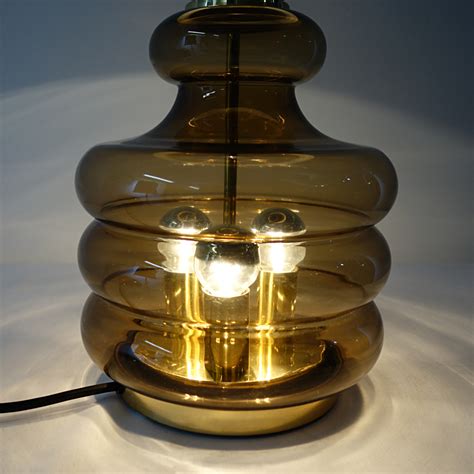 Mid Century Modern Table Lamp Made Of Smoked Glass By Doria Leuchten Doctor Decorum