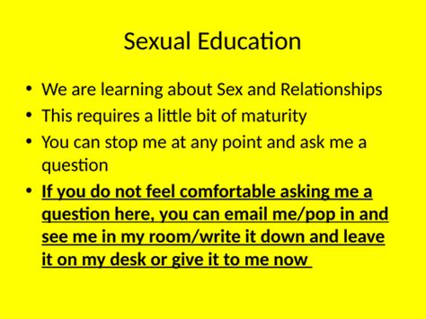 Pshe Sex Education Sex And Peer Pressure Teaching Resources