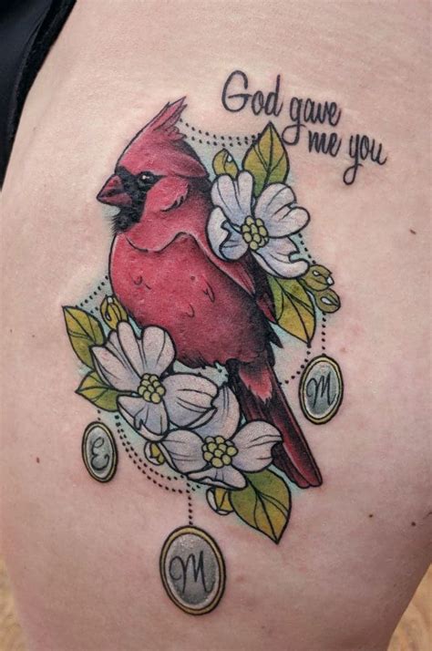 Beautiful Cardinal Tattoo Done By Emi Lee Hollinger Cardinaltattoo