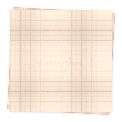 Graph Paper Sheet Isolated Vector Illustration Stock Vector
