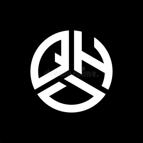 Qhd Letter Logo Design On Black Background Qhd Creative Initials