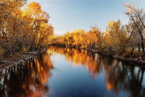Boise River Autumn Magic Photograph By Vishwanath Bhat