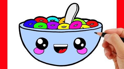 How To Draw A Bowl Of Cereal Youtube