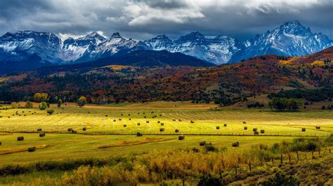 Desktop Wallpaper Mountains And Grass Field Landscape Hd Image