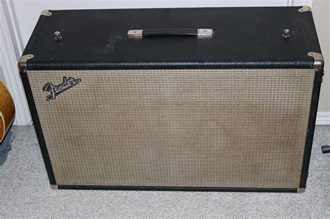 Vintage Original 1960s Blackface Fender 2x12 Speaker Cabinet Reverb