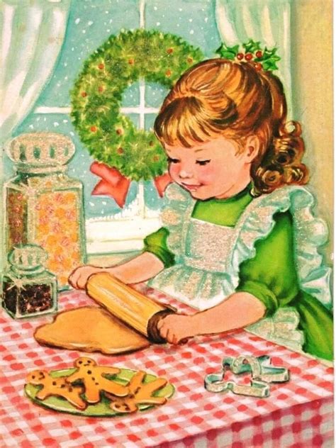 Holiday Baking Illustraties Vintage Kerst
