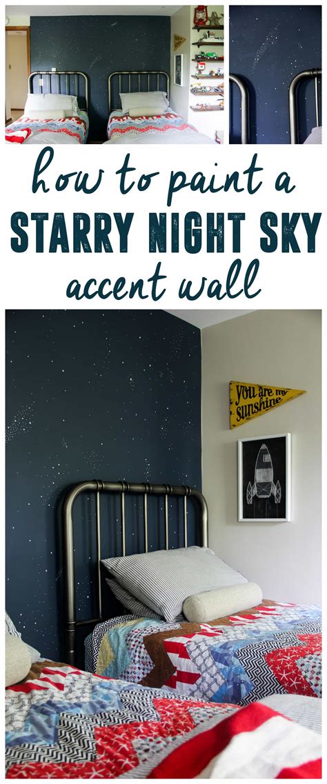 How To Paint A Starry Sky Accent Wall Bright Green Door