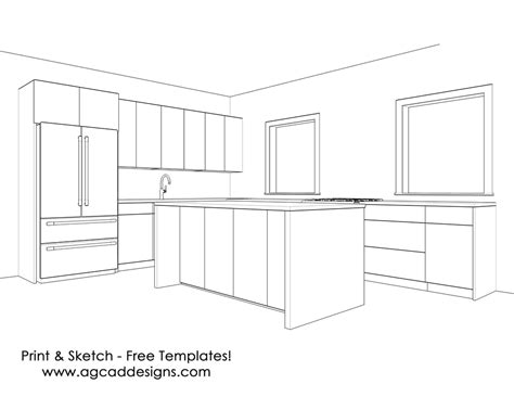 free architecture templates kitchen design - Architectural 3D Rendering