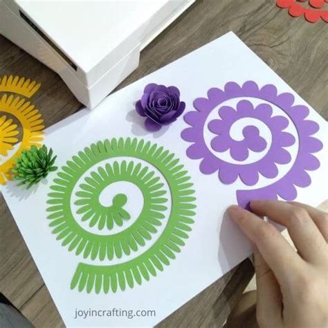 Svg Printable Rolled Paper Flower Template Cute Svg Cut File Free For