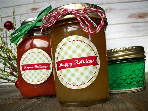 Happy Holidays Christmas Canning Labels For Mason Jar Food Ts