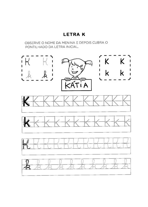 Atividades Com A Letra K Para Educação Infantil Para Imprimir