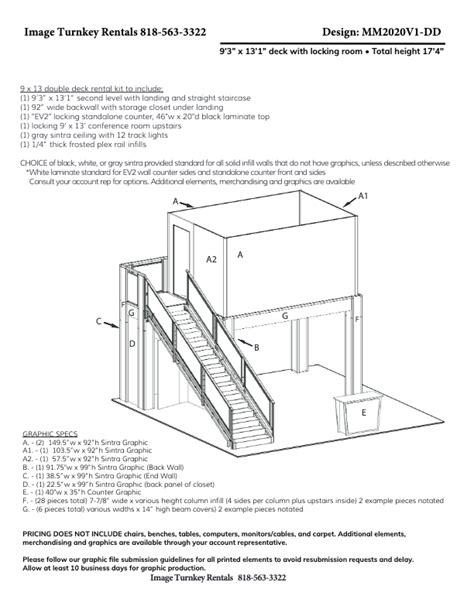 20x20 Deck Design Open Floor Plan Double Deck Trade Show Exhibit