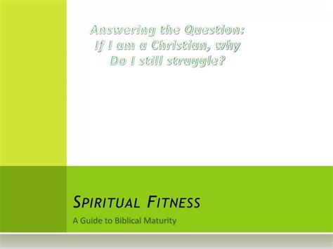 Ppt Spiritual Fitness Powerpoint Presentation Free Download Id1593562