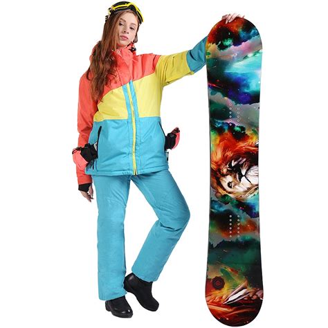 Saenshing Snowboard Suits Women Waterproof Ski Jacket Snowboard Pants Thermal Breathable
