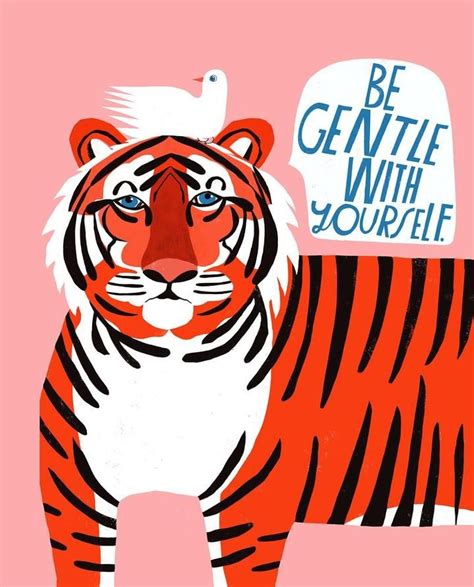 Be Gentle With Yourself Print Be Gentle With Yourself Illustration