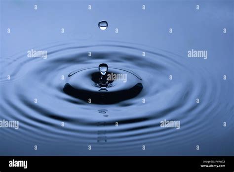 Drops Of Water Creating Ripples Stock Photo Alamy