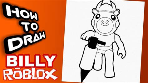 HOW TO DRAW BILLY PIGGY ROBLOX EASY STEP BY STEP PIGGY ROBLOX
