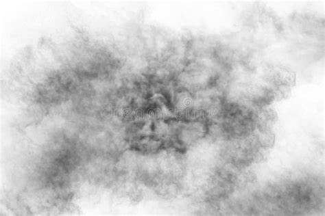 Textured Smokeabstract Blackisolated On White Background Stock Image