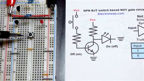 Quick Not Gate Signal Inverter Circuit Using 2n3904 Npn Bipolar