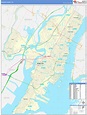 Hudson County, NJ Zip Code Wall Map Basic Style by MarketMAPS - MapSales