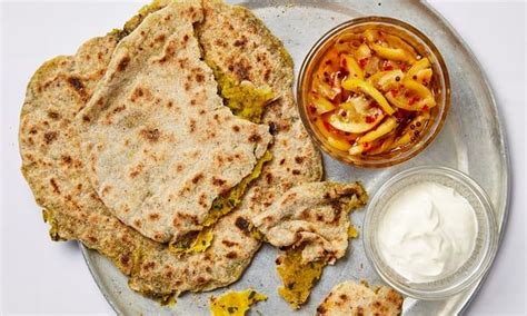 Meera Sodhas Aloo Paratha With A Quick Lemon Pickle Gujarati Recipes
