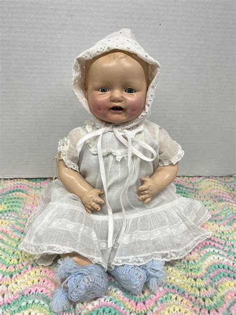 Antique Dimples Doll Eih Co Inc Horsman Composition 19” Ebay