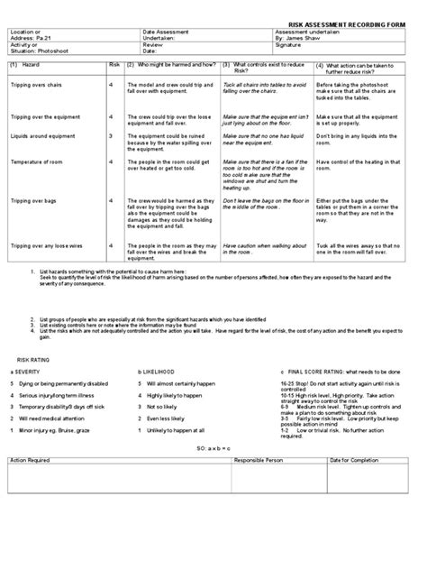Looking for a risk assessment form or template? Risk Assessment Template | Risk | Disability