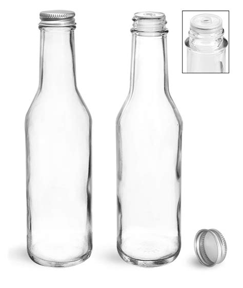 Sks Bottle And Packaging Glass Bottles 8 Oz Clear Glass Woozy Bottles W Lined Aluminum Caps