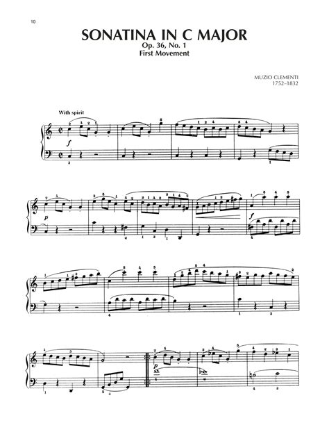 Spiritoso Sonatina In C Major Op 36 No 1 Sheet Music Muzio