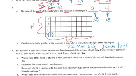 Lesson 3 Equivalent Ratios Answers 6th Grade