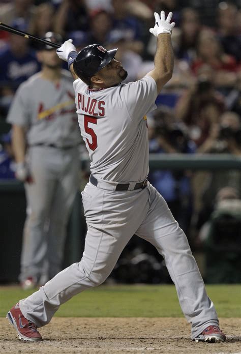 Albert Pujols Gets Three Homers As Cards Rout Rangers 16 7