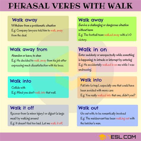 Phrasal Verbs With Walk English Idioms English Phrases English