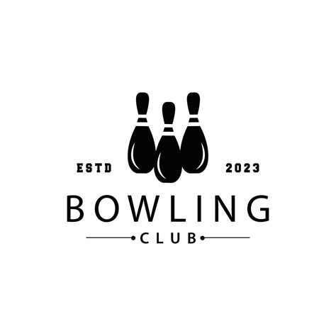 Bowling Sports Club Logo Bowling Ball And Pin Design Vector Tournament