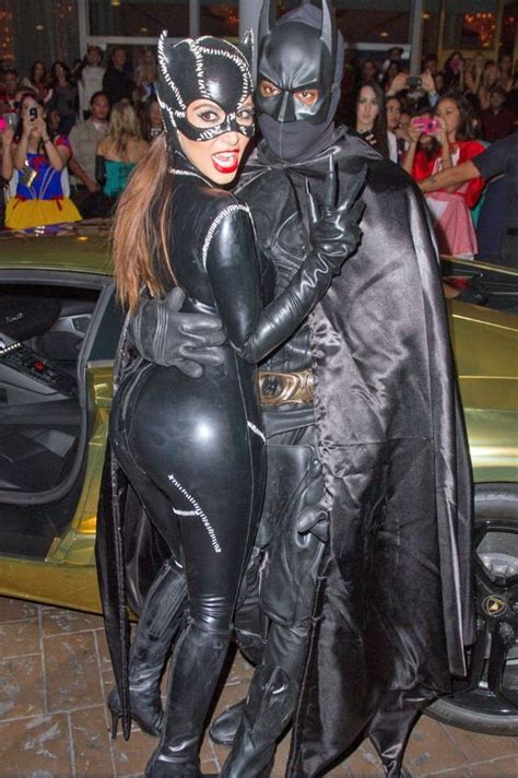 Kim Cardashian As Catwoman Celebrity Halloween Costumes Kardashian