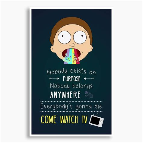 Rick And Morty Come Watch Tv Poster Pop Culture Snooozeworks