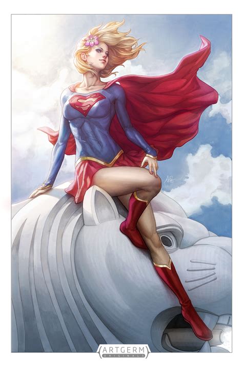 Цифровая версия недавнего арта Supergirl Супергерл Кара Зор Эл Кара Кент DC Comics DC