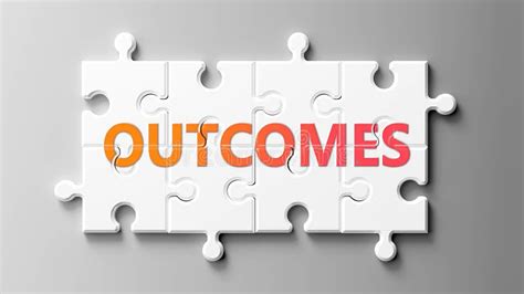 Outcomes Complex Like A Puzzle Pictured As Word Outcomes On A Puzzle