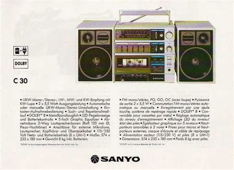 Sanyo C30 Stereo Compo System 1985 Sanyo Saaboombxr
