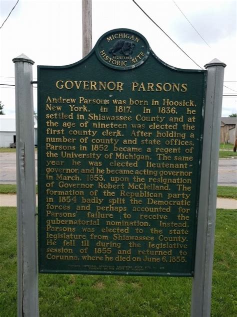 governor parsons historical marker