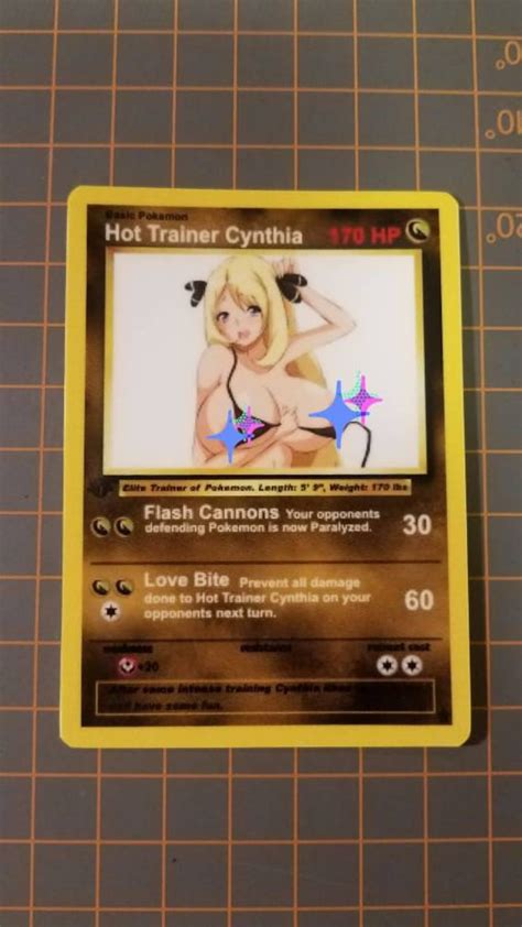 Custom Fan Made Pokemon Card Cynthia Sexy V2 Etsy