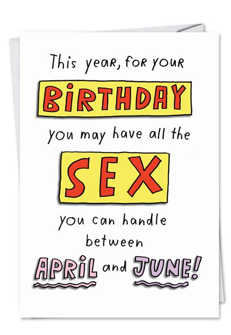 April And June Sex Funny Cartoons Happy Birthday Card