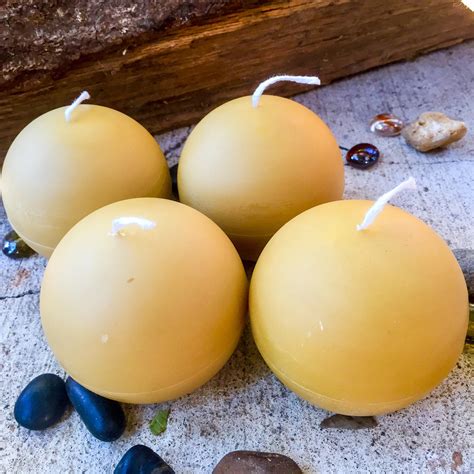 100 Pure Beeswax Large 25 Sphere Candles Scented Or Unscented