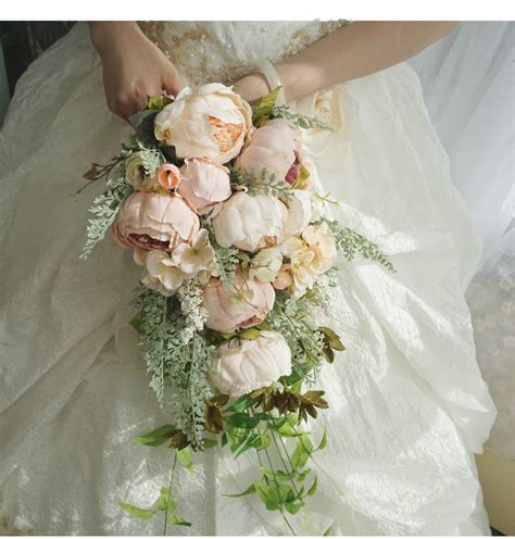 2020 Wedding Bridal Bouquets Waterfall White Wedding Flowers Bridal