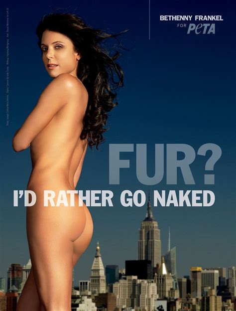 Bethenny Frankel Nuda Anni In Peta Advertisement