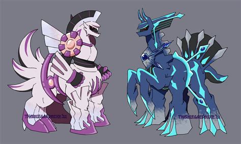 Dialga Palkia Origin Form Redesign By Threeleggedbike On Deviantart