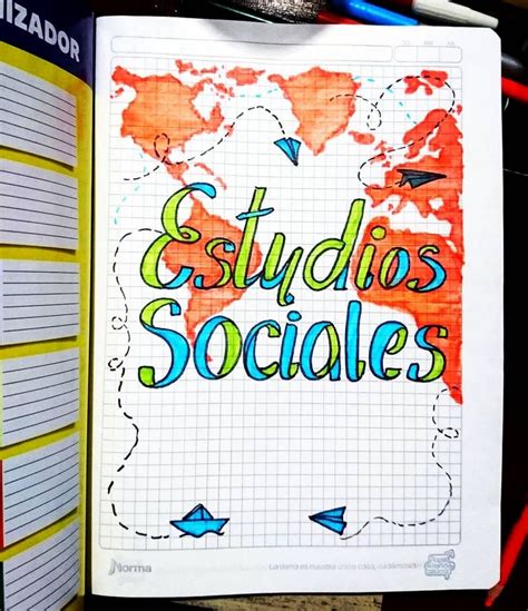 Car Tulas Portadas Bordes Marcos Para Cuadernos De Estudios Sociales