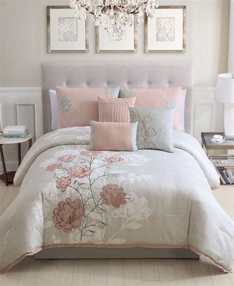 Brissa 7 Pc Queen Comforter Set Created For Macys Blushgrey